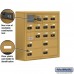 Salsbury Cell Phone Storage Locker - with Front Access Panel - 5 Door High Unit (8 Inch Deep Compartments) - 12 A Doors (11 usable) and 4 B Doors - Gold - Surface Mounted - Resettable Combination Locks